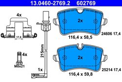 SET PLACUTE FRANA ATE 13.0460-2769.2 - Compatibil cu AUDI
