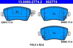Set placute frana ATE 13.0460-2774.2