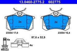 Set placute frana ATE 13.0460-2775.2