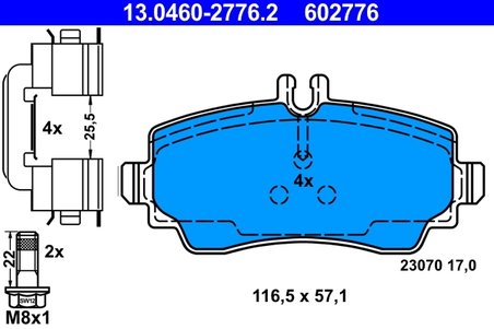 Set placute frana ATE 13.0460-2776.2