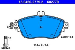 Set placute frana ATE 13.0460-2779.2