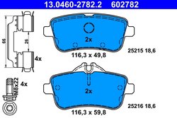 Set placute frana ATE 13.0460-2782.2