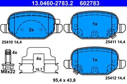 Set placute frana ATE 13.0460-2783.2