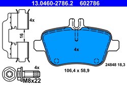 Set placute frana ATE 13.0460-2786.2