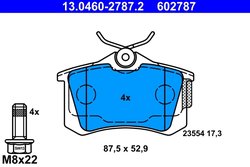 SET PLACUTE FRANA ATE 13.0460-2787.2 - Compatibil cu AUDI, SEAT, SKODA, VW