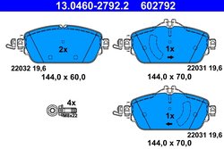 Set placute frana ATE 13.0460-2792.2