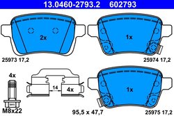 Set placute frana ATE 13.0460-2793.2