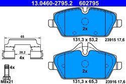 SET PLACUTE FRANA ATE 13.0460-2795.2 - Compatibil cu BMW, MINI