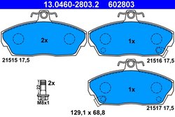 SET PLACUTE FRANA ATE 13.0460-2803.2 - Compatibil cu HONDA, MG, ROVER