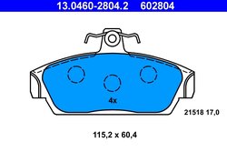 Set placute frana ATE 13.0460-2804.2