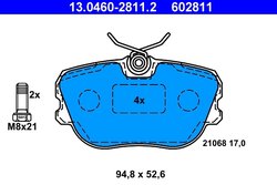 Set placute frana ATE 13.0460-2811.2