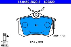Set placute frana ATE 13.0460-2820.2