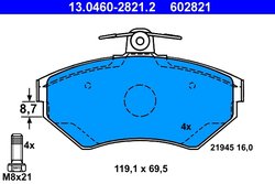 Set placute frana ATE 13.0460-2821.2