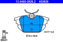 Set placute frana ATE 13.0460-2826.2