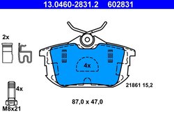 Set placute frana ATE 13.0460-2831.2
