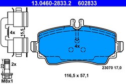 Set placute frana ATE 13.0460-2833.2