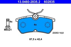 Set placute frana ATE 13.0460-2835.2