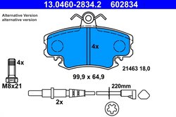 Set placute frana ATE 13.0460-2834.2
