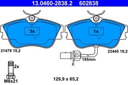 Set placute frana ATE 13.0460-2838.2