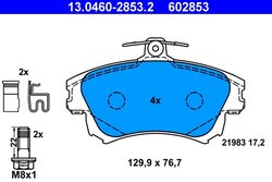 Set placute frana ATE 13.0460-2853.2