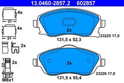 Set placute frana ATE 13.0460-2857.2