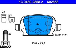 Set placute frana ATE 13.0460-2858.2