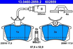 Set placute frana ATE 13.0460-2859.2