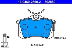 SET PLACUTE FRANA ATE 13.0460-2860.2 - Compatibil cu AUDI, VW