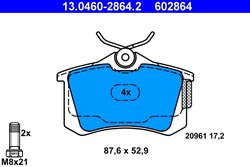 Set placute frana ATE 13.0460-2864.2