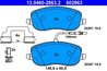 SET PLACUTE FRANA ATE 13.0460-2863.2 - Compatibil cu CITROEN, FIAT, LANCIA, PEUGEOT