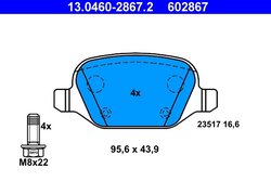 Set placute frana ATE 13.0460-2867.2