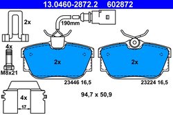 Set placute frana ATE 13.0460-2872.2
