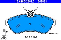 Set placute frana ATE 13.0460-2881.2