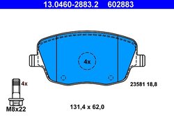 Set placute frana ATE 13.0460-2883.2