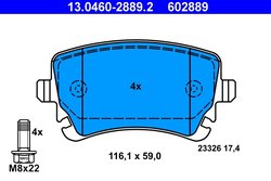 Set placute frana ATE 13.0460-2889.2