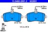 SET PLACUTE FRANA ATE 13.0460-2891.2 - Compatibil cu PEUGEOT