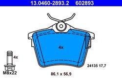 Set placute frana ATE 13.0460-2893.2
