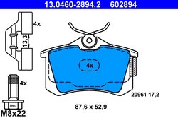 Set placute frana ATE 13.0460-2894.2