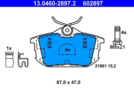 Set placute frana ATE 13.0460-2897.2