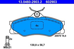 Set placute frana ATE 13.0460-2903.2