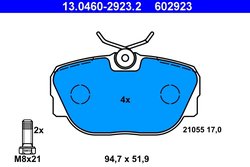 Set placute frana ATE 13.0460-2923.2