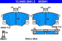 Set placute frana ATE 13.0460-2941.2