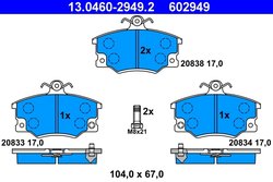 Set placute frana ATE 13.0460-2949.2