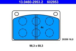 Set placute frana ATE 13.0460-2953.2