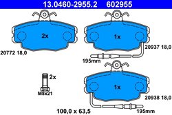Set placute frana ATE 13.0460-2955.2