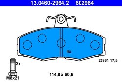 Set placute frana ATE 13.0460-2964.2