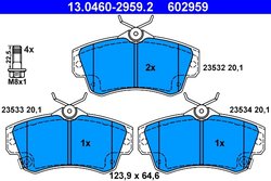SET PLACUTE FRANA ATE 13.0460-2959.2 - Compatibil cu CHRYSLER