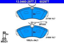 Set placute frana ATE 13.0460-2977.2