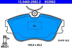 Set placute frana ATE 13.0460-2982.2