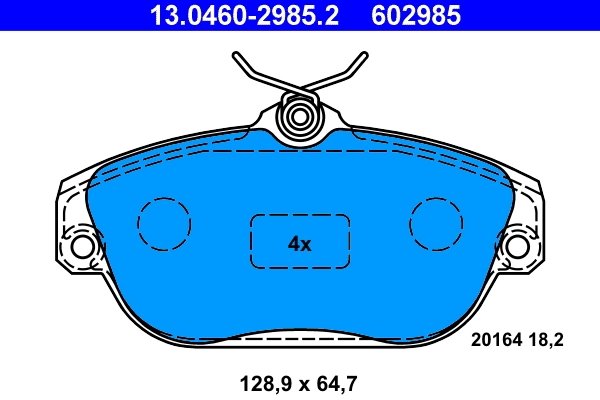 SET PLACUTE FRANA ATE 13.0460-2985.2 - Compatibil cu VOLVO